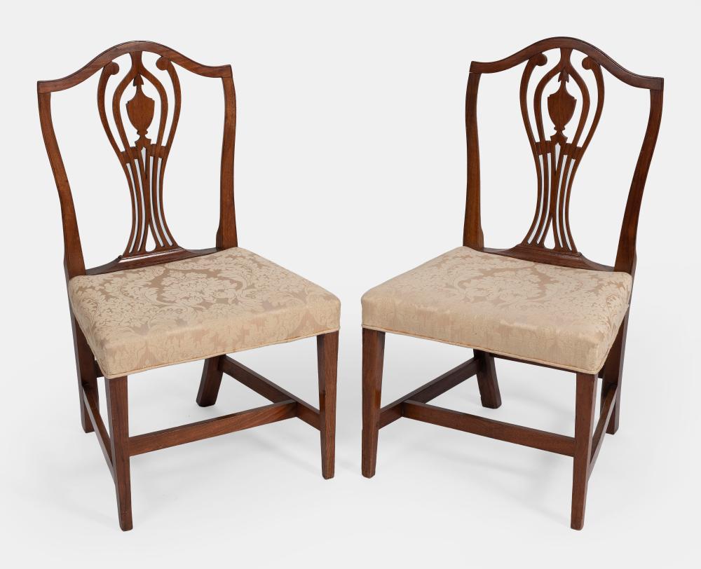 PAIR OF HEPPLEWHITE SIDE CHAIRS