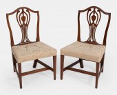 PAIR OF HEPPLEWHITE SIDE CHAIR