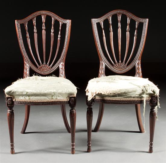 Pair of Hepplewhite style carved
