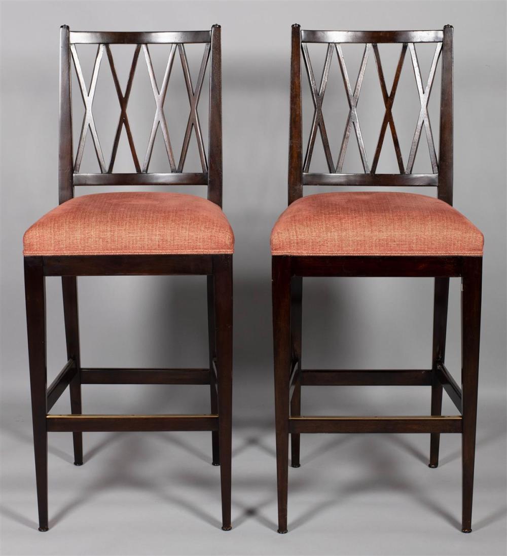 PAIR OF HEPPLEWHITE STYLE HIGH BACK