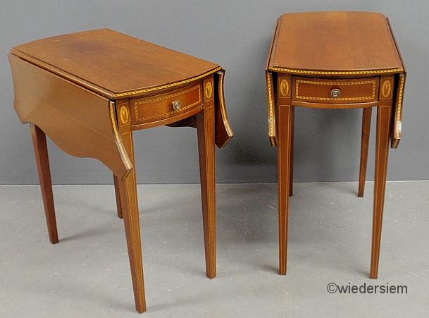 Pair of Hepplewhite style inlaid