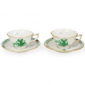 PAIR OF HEREND PORCELAIN DEMIT