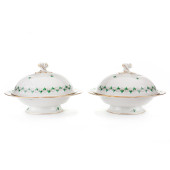 PAIR OF HEREND PORCELAIN  GREE