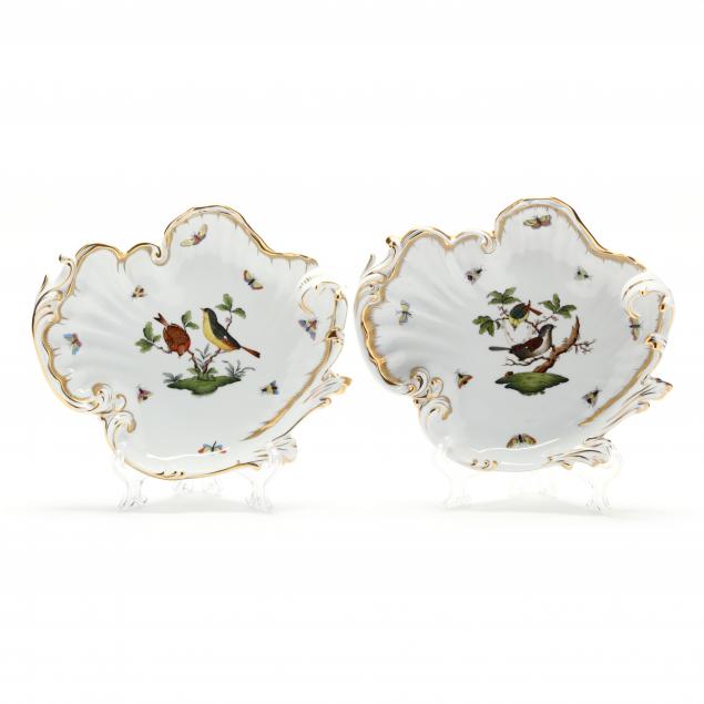 PAIR OF HEREND PORCELAIN ROTHSCHILD