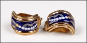 PAIR OF HERMES ENAMEL EARCLIPS
