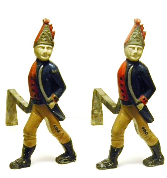 Pair of Hessian andirons 