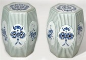 PAIR OF HEXAGONAL  CHINESE POR