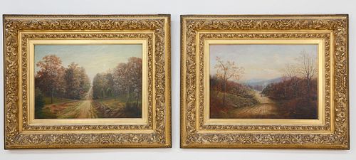 PAIR OF HEYL RASER OIL ON CANVAS