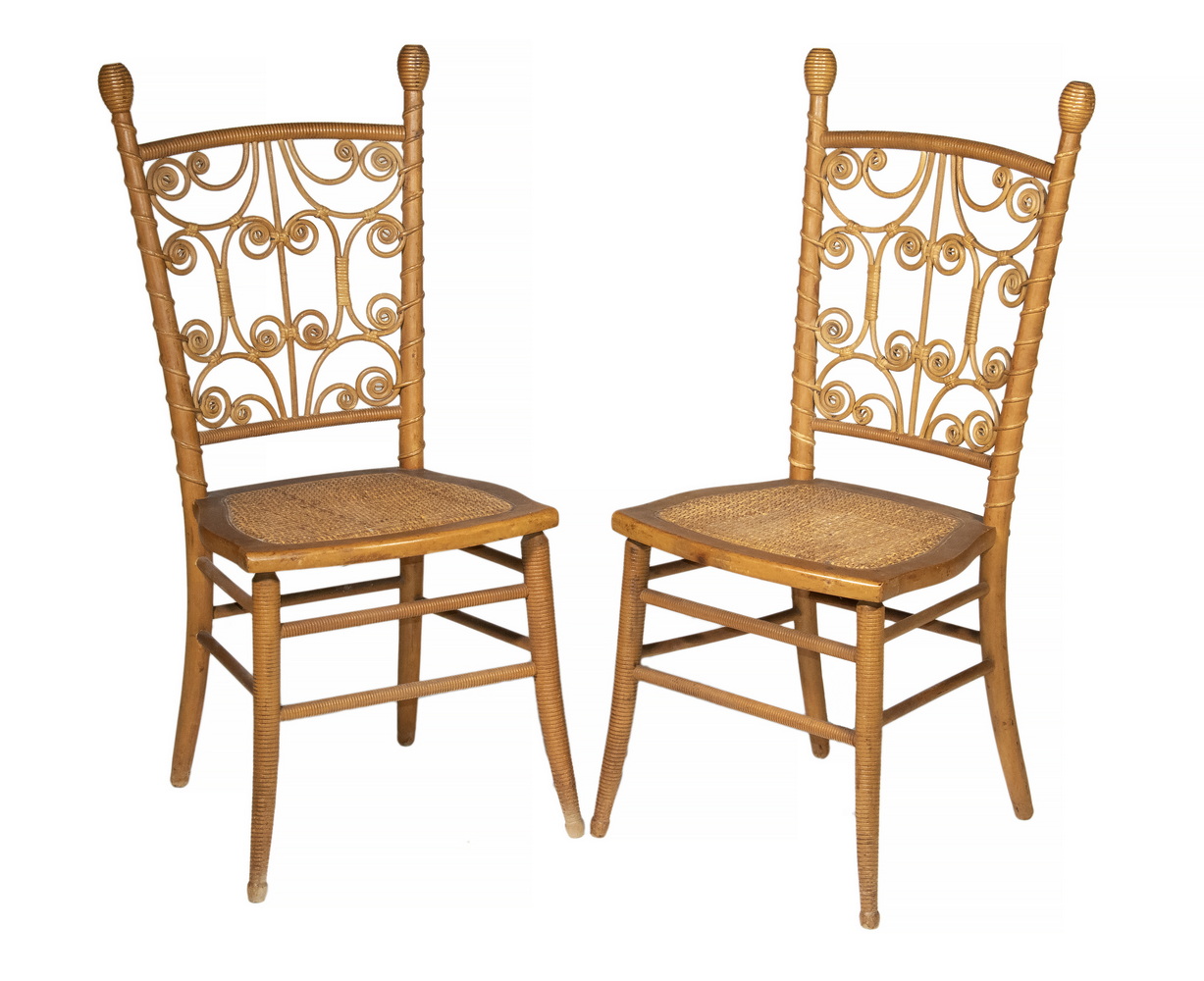 PAIR OF HEYWOOD WAKEFIELD FANCY