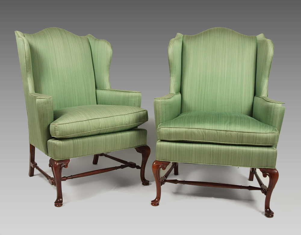 PAIR OF HICKORY CHAIR WING BACK