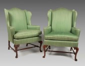 PAIR OF HICKORY CHAIR WING BAC