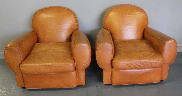 Pair of Hickory Leather Club
