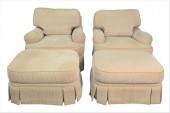 PAIR OF HICKORY WHITE UPHOLSTE