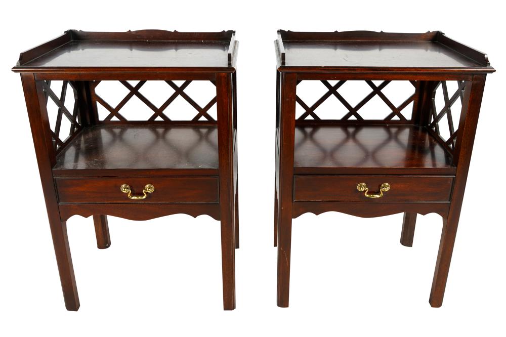 PAIR OF HINKLE & HARRIS MAHOGANY