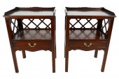 PAIR OF HINKLE & HARRIS MAHOGA
