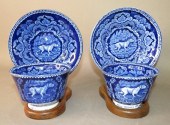 PAIR OF HISTORIC BLUE DOG PATT