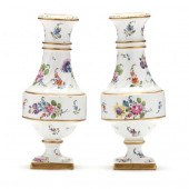 PAIR OF HOECHST FAIENCE VASES