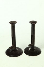 PAIR OF HOGSCRAPER CANDLESTICK