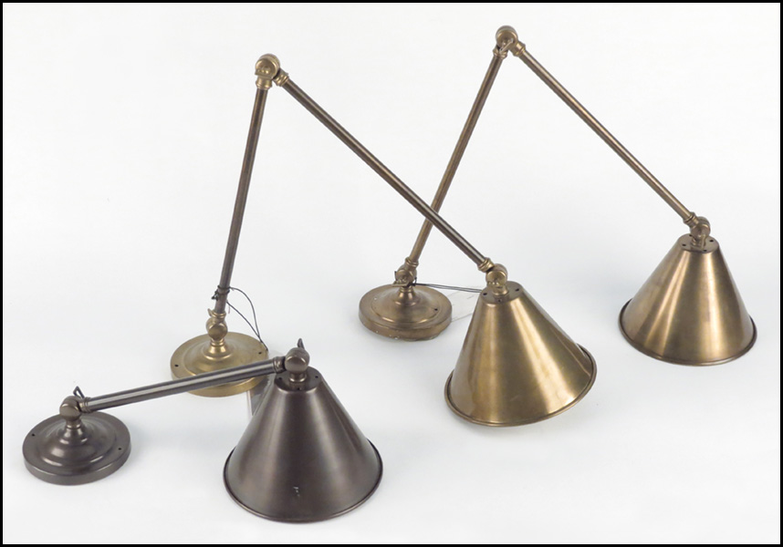 PAIR OF HOLLY HUNT BRUSHED BRASS