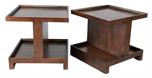 PAIR OF HOLLY HUNT MAHOGANY