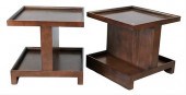 PAIR OF HOLLY HUNT MAHOGANY ST