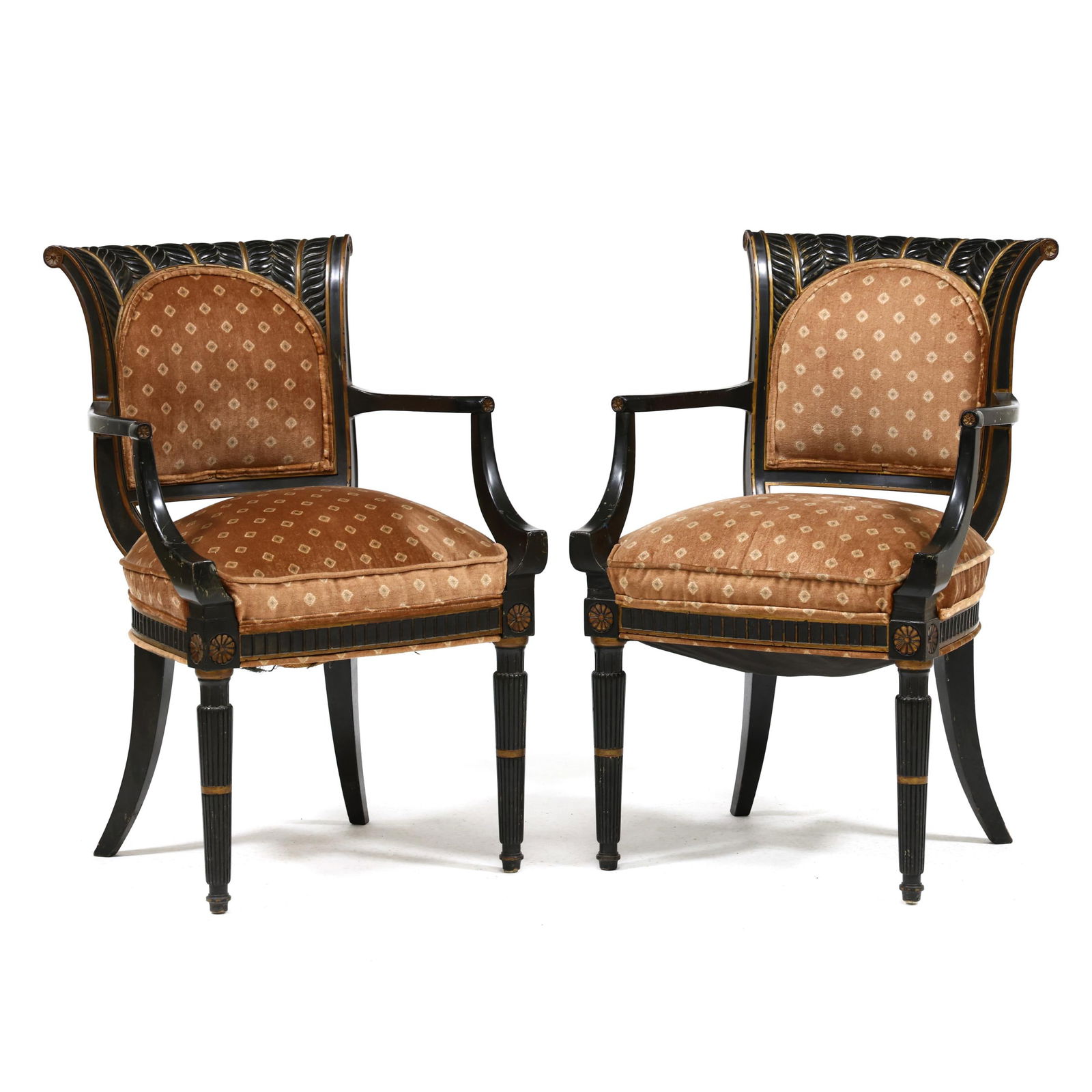 PAIR OF HOLLYWOOD REGENCY CARVED