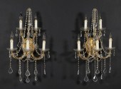 PAIR OF HOLLYWOOD REGENCY CRYS