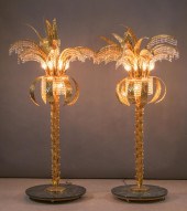 PAIR OF HOLLYWOOD REGENCY PALM