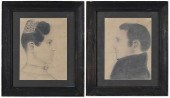 PAIR OF HOMESTEADER PORTRAITS(