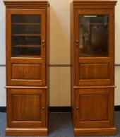 PAIR OF HOOKER OAK FINISH ILLU