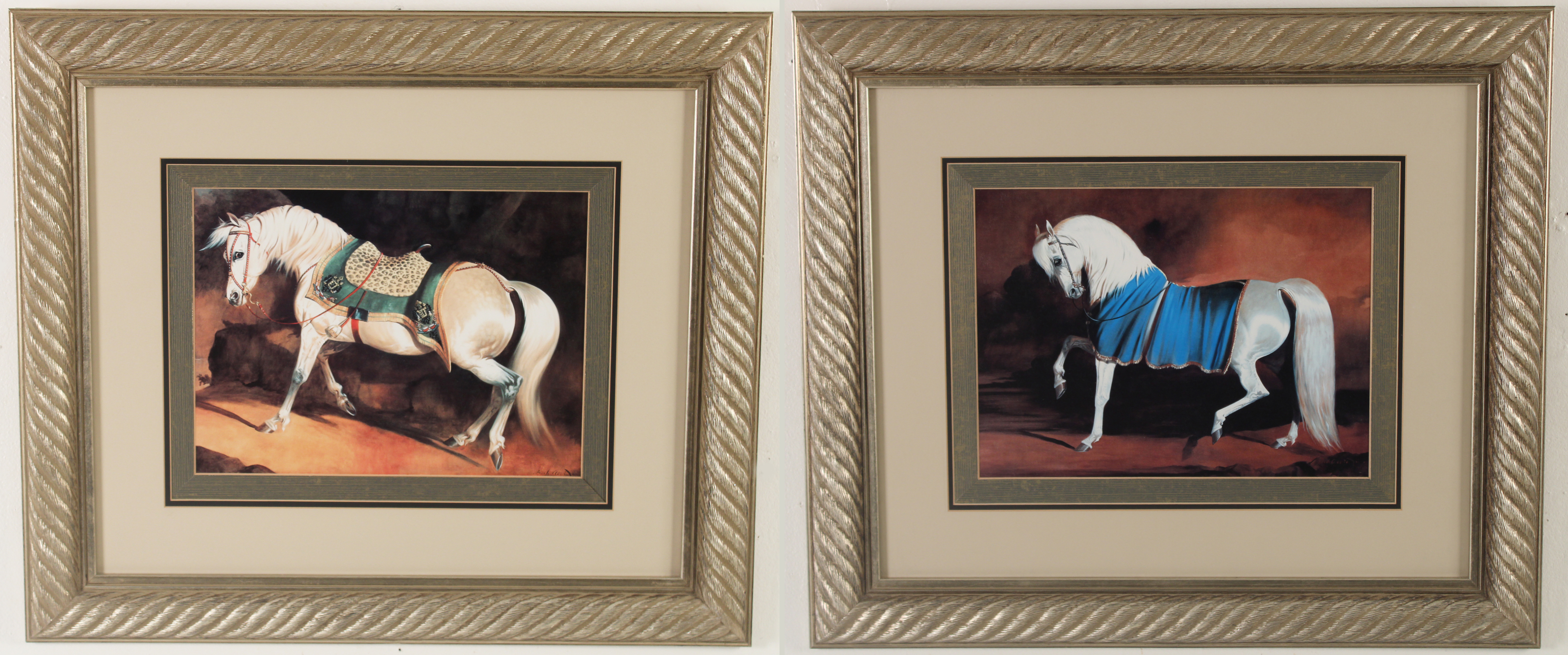 PAIR OF HORSE LITHOGRAPHS Pair of