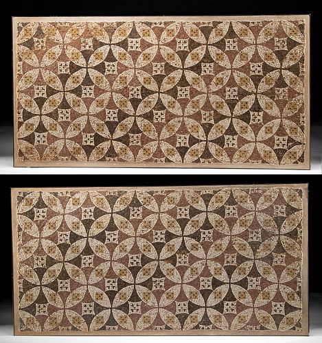 PAIR OF HUGE BYZANTINE STONE