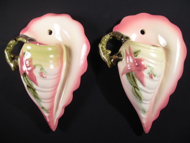 Pair of Hull art pottery wall