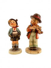 PAIR OF HUMMEL FIGURINES- BOYS