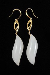 PAIR OF ICY JADE AND EIGHTEEN