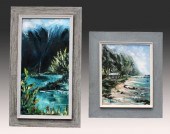 PAIR OF ILLEGIBLY SIGNED OIL/C