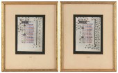 PAIR OF ILLUMINATED MANUSCRIPT