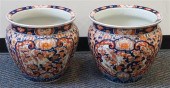 PAIR OF IMARI PORCELAIN JARDIN