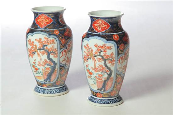 PAIR OF IMARI VASES.  Japan  20th