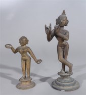 Pair of Indian bronze statues