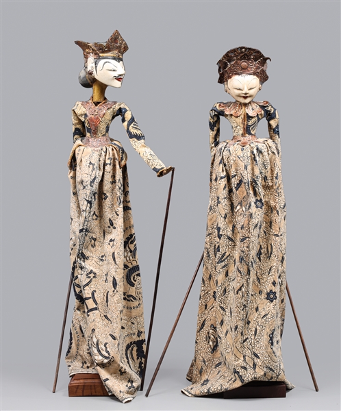 Pair of Indonesian Wayang Golek