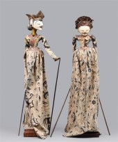 Pair of Indonesian Wayang Gole