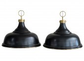 PAIR OF INDUSTRIAL-STYLE METAL