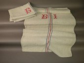 PAIR OF INITIALED EMBROIDERED
