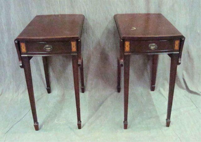 Pair of Inlaid & Mahogany 1