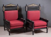 PAIR OF INLAID MOORISH STYLE A