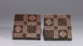 Pair of intricately made coppe