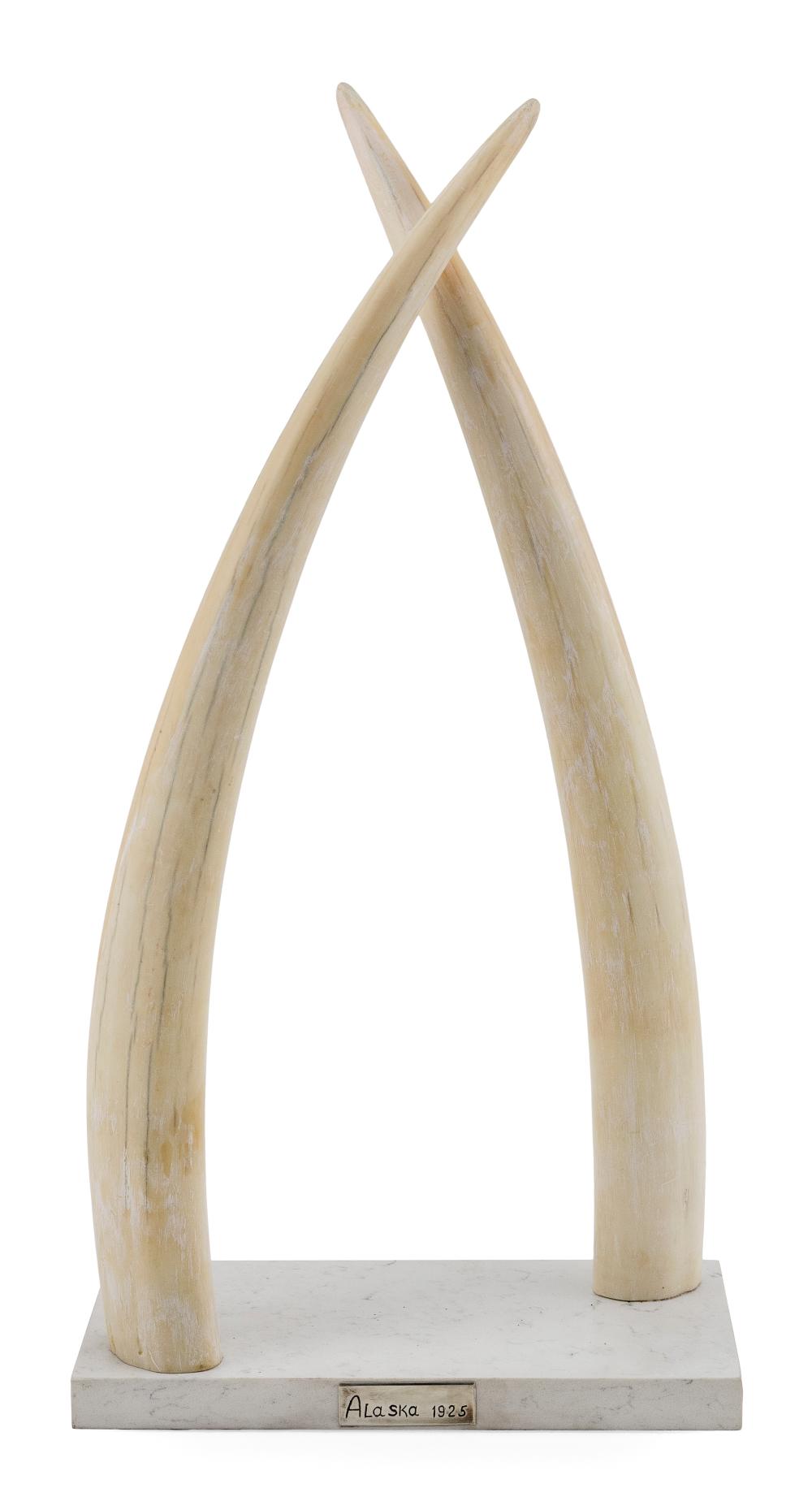 PAIR OF INUIT WALRUS TUSKS