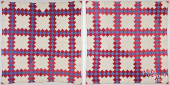 PAIR OF IRISH CHAIN PATCHWORK