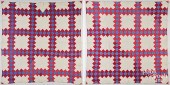 PAIR OF IRISH CHAIN PATCHWORK